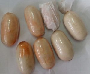 suspected cocaine wraps