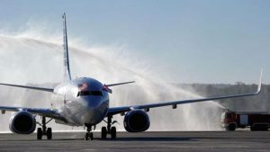 An American Airlines plane arrives at Jose Marti International Airport on November 28, 2016 in Havana.