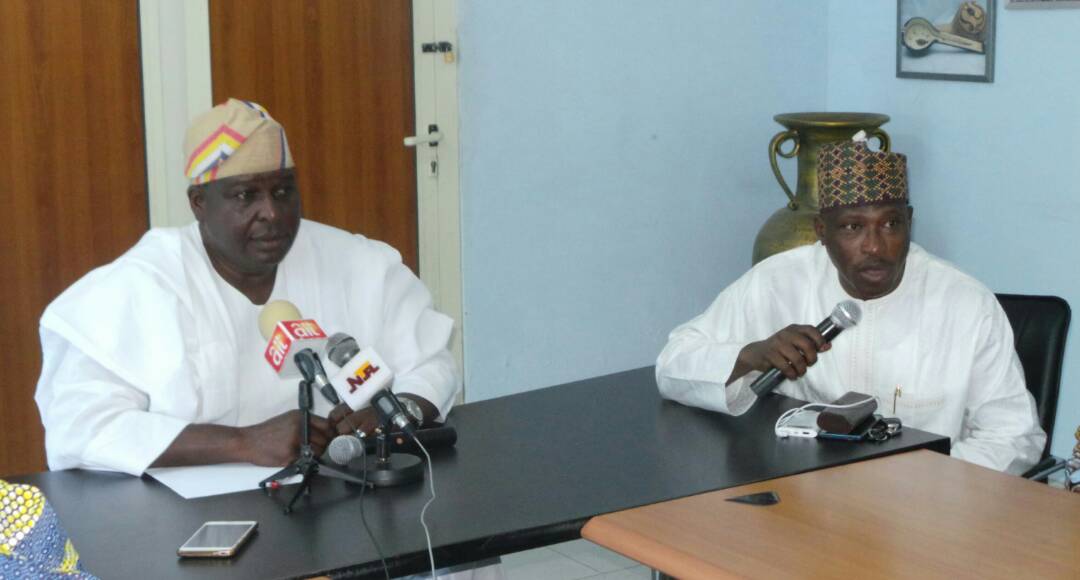 Director General of the National Council for Arts and Culture, Otunba Runsewe and FTAN President Alhaji Rabo Saleh at the Meeting with NATOP BOT