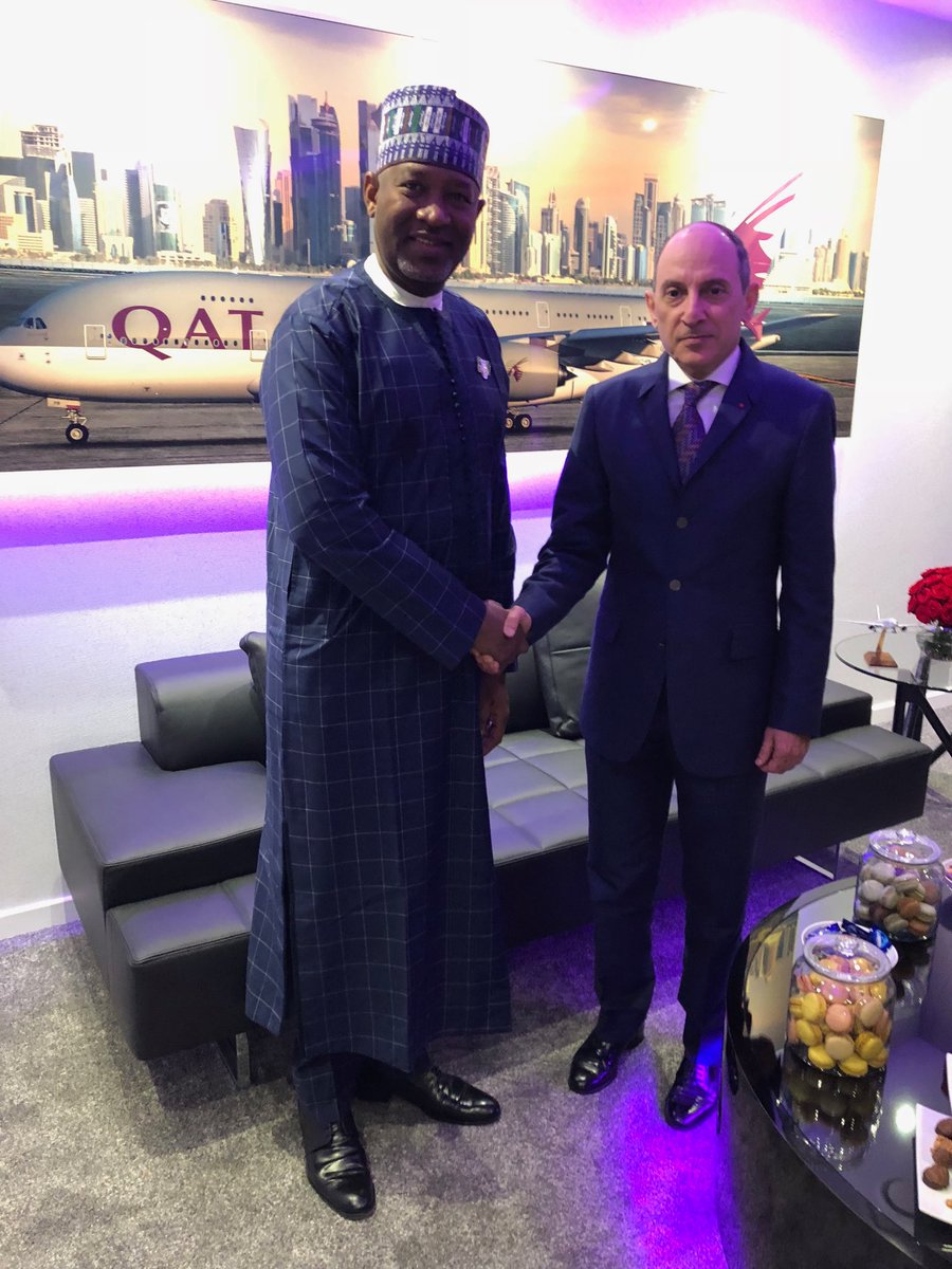 With HE Akbar Al-Baker the Group CEO of Qatar Airways, a potential partner/investor