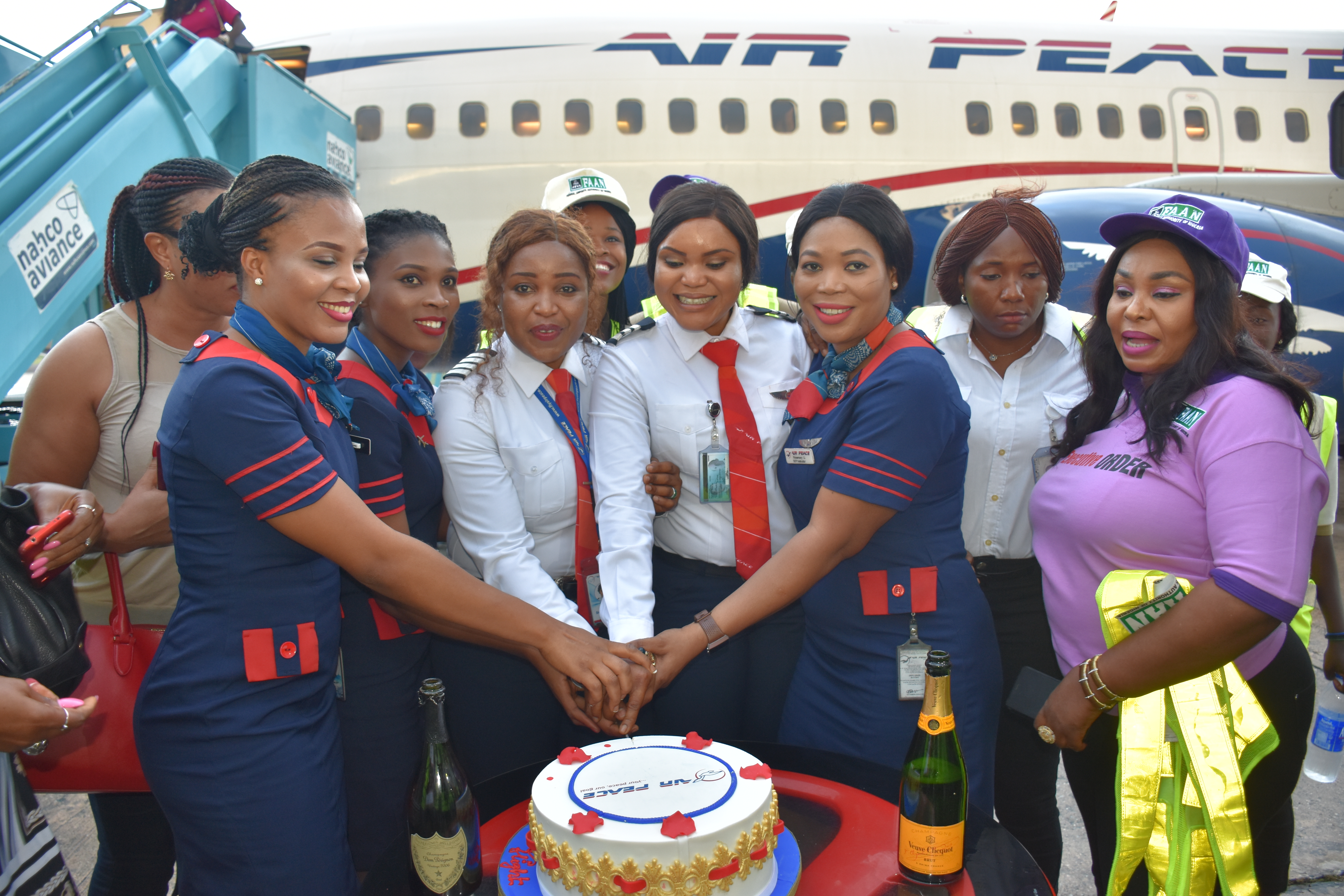 Celebrating the Air Peace all-female flight