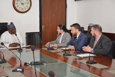 DG, NCAA Captain Muhtar Usman with TSA Officials at the Authority's headquarters in Lagos