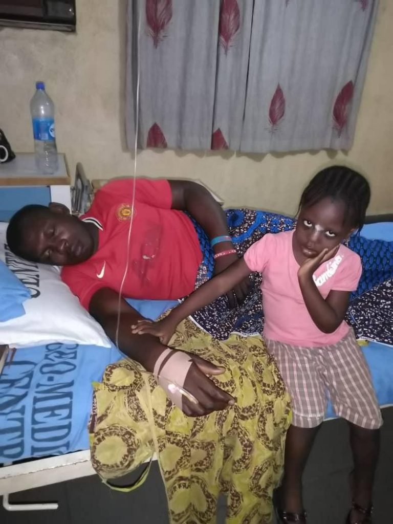 NAHCO Staff at the hospital with his daughter